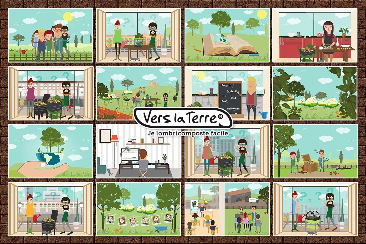  illustrations Vers la terre